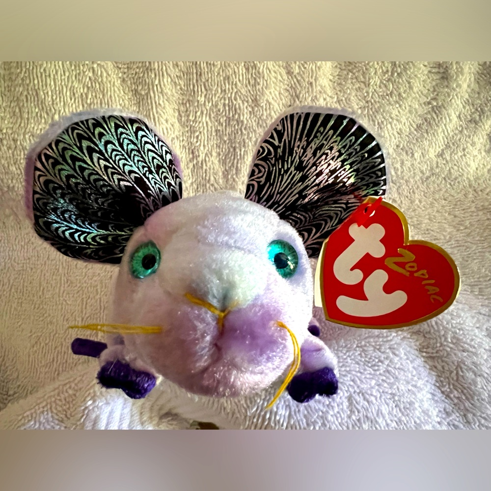 Ty Zodiac - Beanie Baby - Rat - excellent condition - tag dated year 2000
